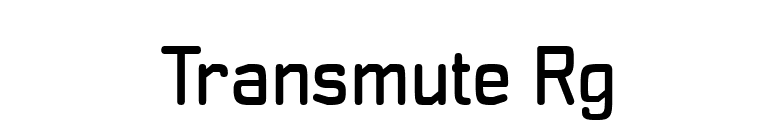 Transmute Rg font preview