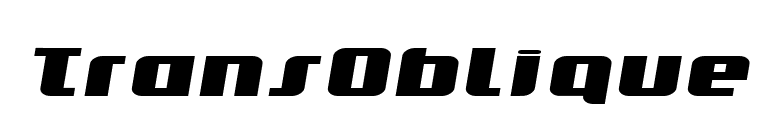TransOblique font preview