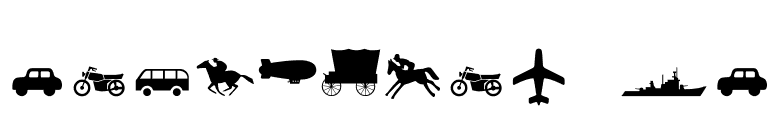 Transport MT font preview