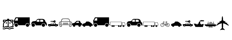 TransportationP01 font preview