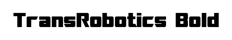 TransRobotics Bold font preview