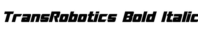 TransRobotics Bold Italic font preview