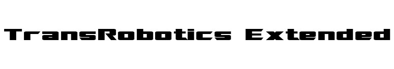 TransRobotics Extended font preview