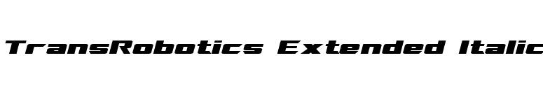 TransRobotics Extended Italic font preview