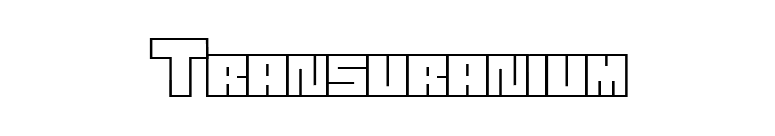 Transuranium font preview