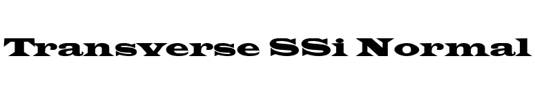 Transverse SSi Normal font preview