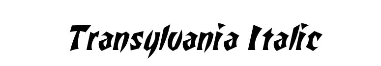 Transylvania Italic font preview
