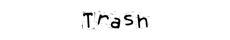 Trash font preview