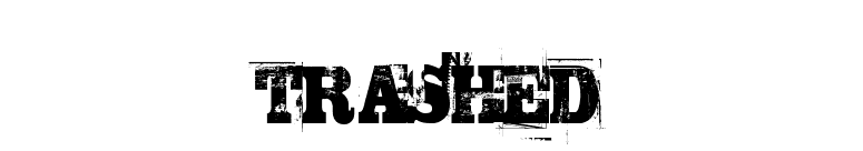 TRASHED font preview