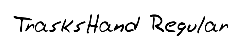 TrasksHand Regular font preview