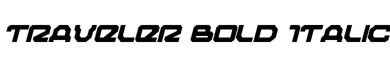 Traveler Bold Italic font preview