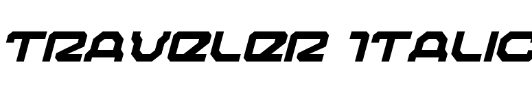 Traveler Italic font preview