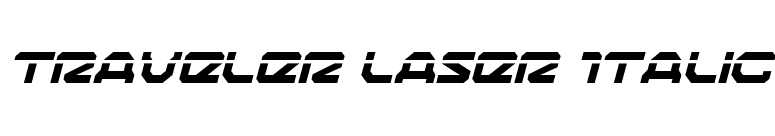 Traveler Laser Italic font preview