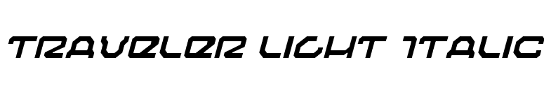 Traveler Light Italic font preview