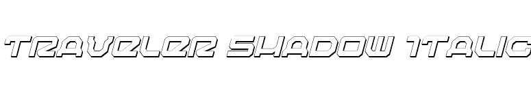 Traveler Shadow Italic font preview