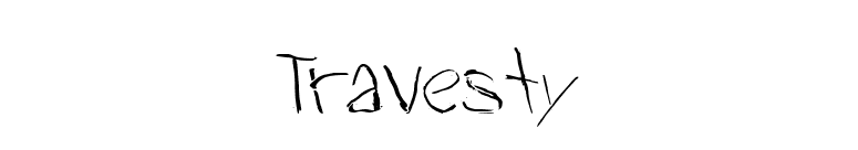 Travesty font preview
