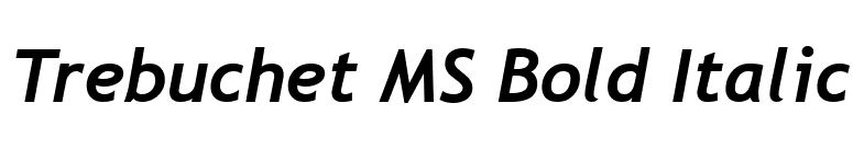Trebuchet MS Bold Italic font preview