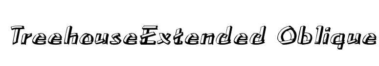 TreehouseExtended Oblique font preview