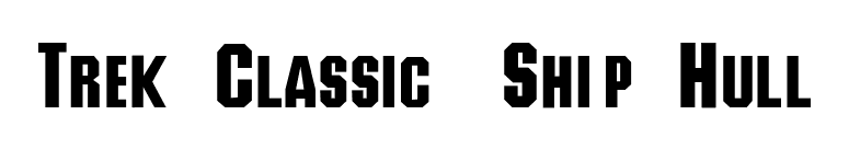 Trek Classic Ship Hull font preview