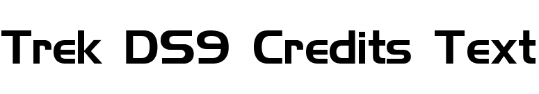 Trek DS9 Credits Text font preview