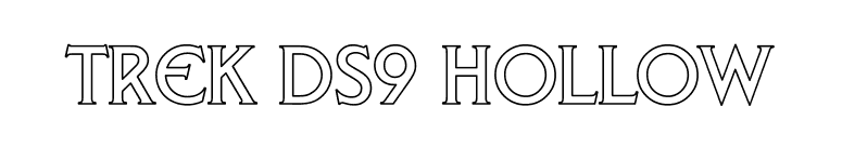Trek DS9 Hollow font preview