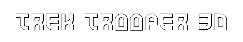 Trek Trooper 3D font preview