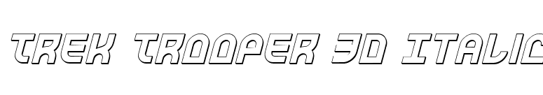 Trek Trooper 3D Italic font preview
