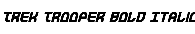 Trek Trooper Bold Italic font preview