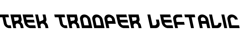 Trek Trooper Leftalic font preview