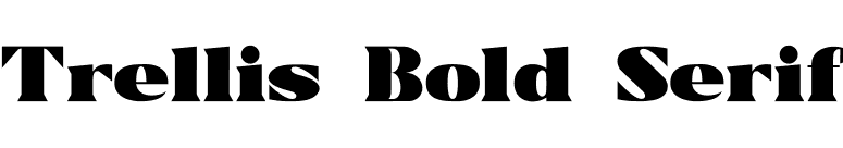 Trellis Bold Serif font preview