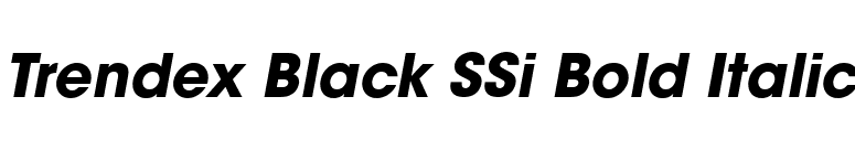 Trendex Black SSi Bold Italic font preview
