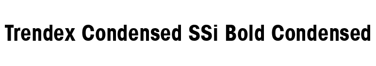 Trendex Condensed SSi Bold Condensed font preview