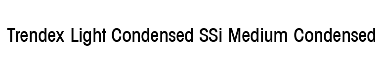 Trendex Light Condensed SSi Medium Condensed font preview