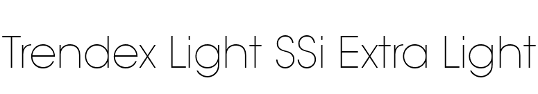 Trendex Light SSi Extra Light font preview