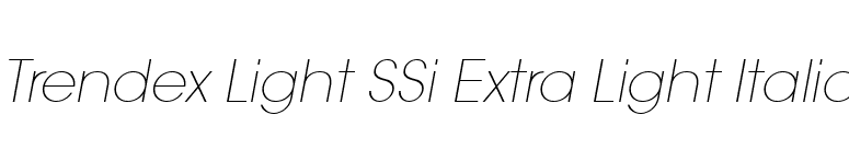 Trendex Light SSi Extra Light Italic font preview