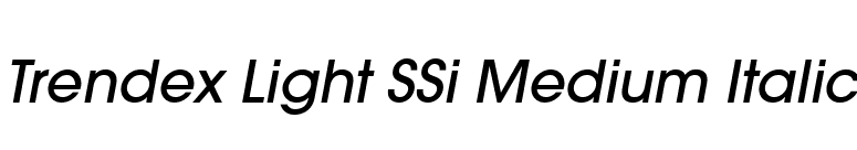 Trendex Light SSi Medium Italic font preview