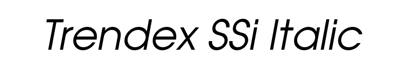 Trendex SSi Italic font preview