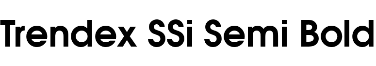 Trendex SSi Semi Bold font preview