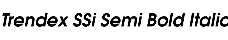 Trendex SSi Semi Bold Italic font preview
