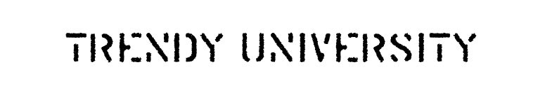 Trendy University font preview