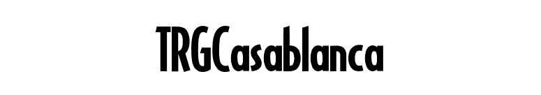 TRGCasablanca font preview