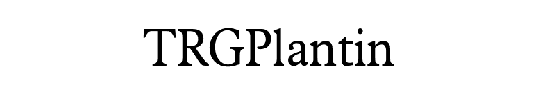 TRGPlantin font preview