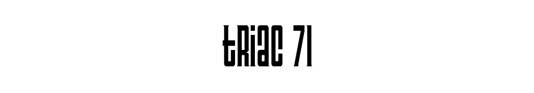 Triac 71 font preview