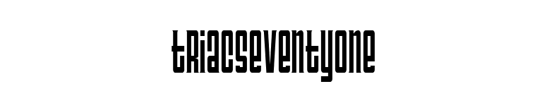 TriacSeventyone font preview