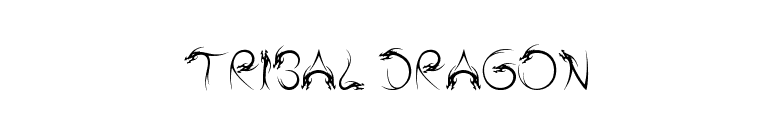 Tribal Dragon font preview