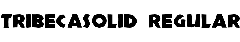 TribecaSolid Regular font preview