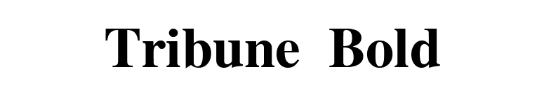 Tribune Bold font preview