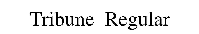 Tribune Regular font preview