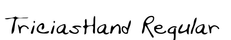 TriciasHand Regular font preview