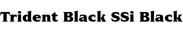 Trident Black SSi Black font preview